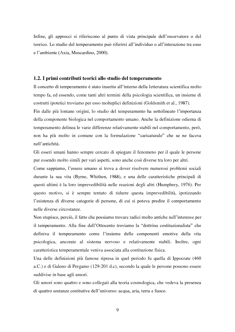 Anteprima della tesi: Differenze individuali e Teoria della Mente: il ruolo del Temperamento, Pagina 8