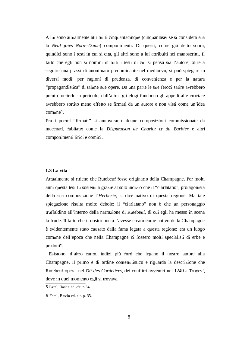 Anteprima della tesi: La rima equivoca in Rutebeuf, Pagina 5