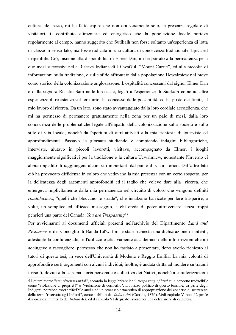 Anteprima della tesi: Ucwalmicw T'micw, la nostra terra: dinamiche di gestione fondiaria dei territori indigeni in British Columbia, Pagina 4