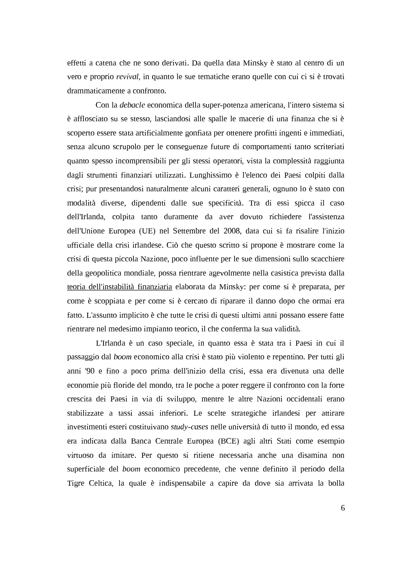 Anteprima della tesi: Instabilità e crisi finanziaria: il caso dell'Irlanda, Pagina 3