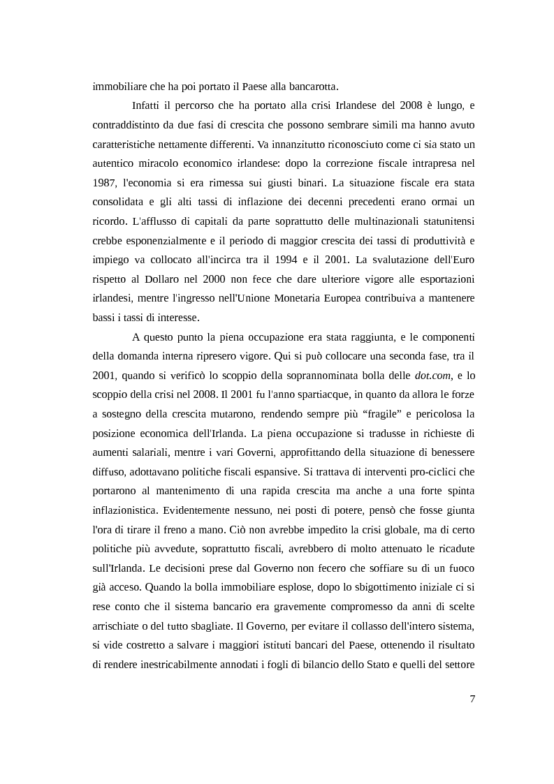 Anteprima della tesi: Instabilità e crisi finanziaria: il caso dell'Irlanda, Pagina 4