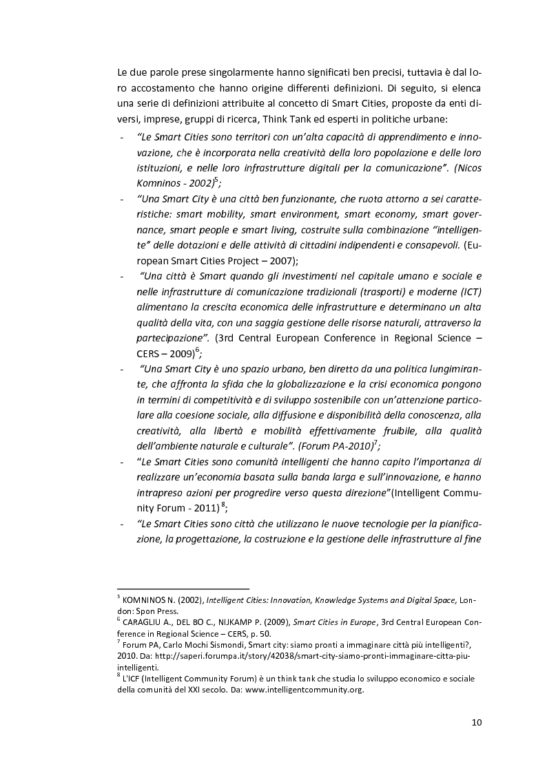 Anteprima della tesi: Smart Cities. Definizioni e confronti, Pagina 8
