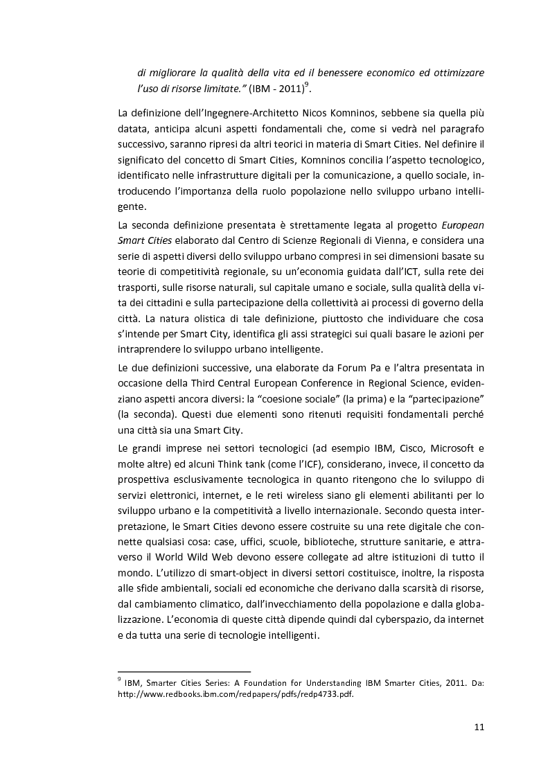 Anteprima della tesi: Smart Cities. Definizioni e confronti, Pagina 9