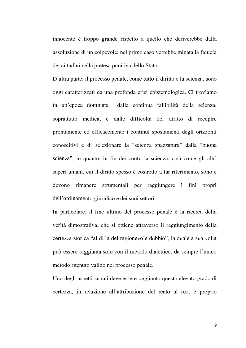 Anteprima della tesi: ''Oltre ogni ragionevole dubbio'' filosofia e fenomenologia del processo penale, Pagina 8