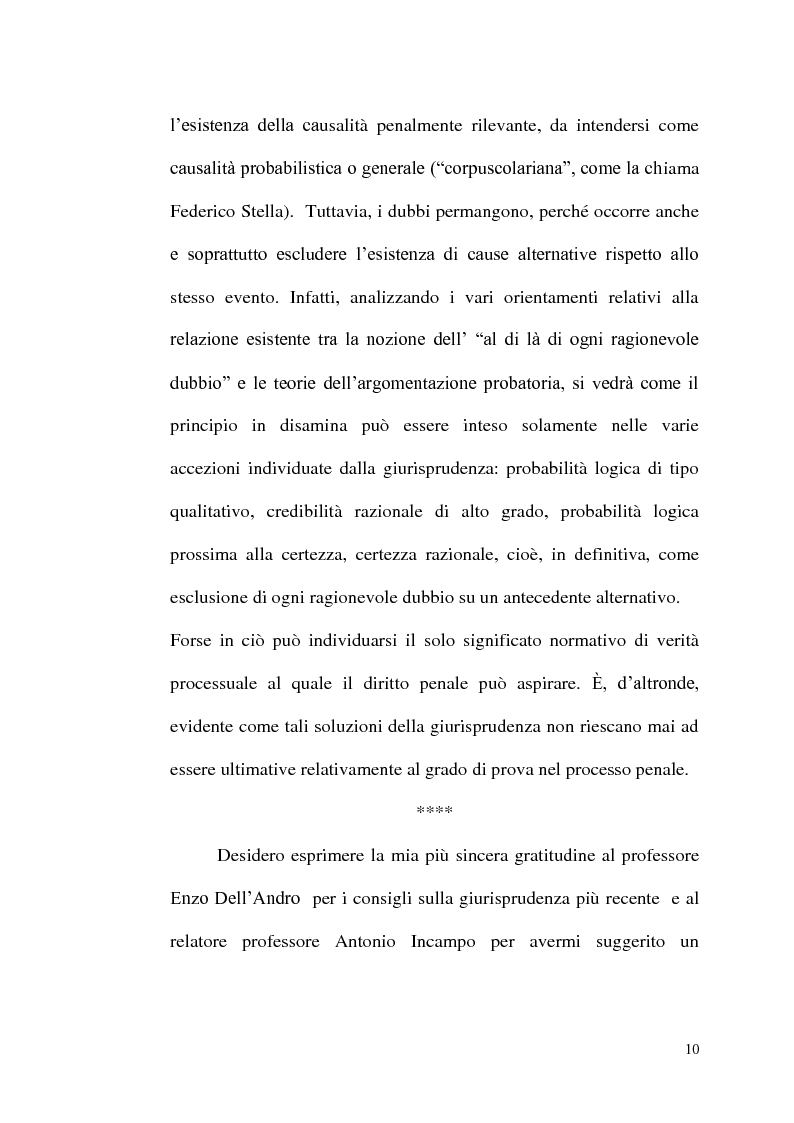 Anteprima della tesi: ''Oltre ogni ragionevole dubbio'' filosofia e fenomenologia del processo penale, Pagina 9