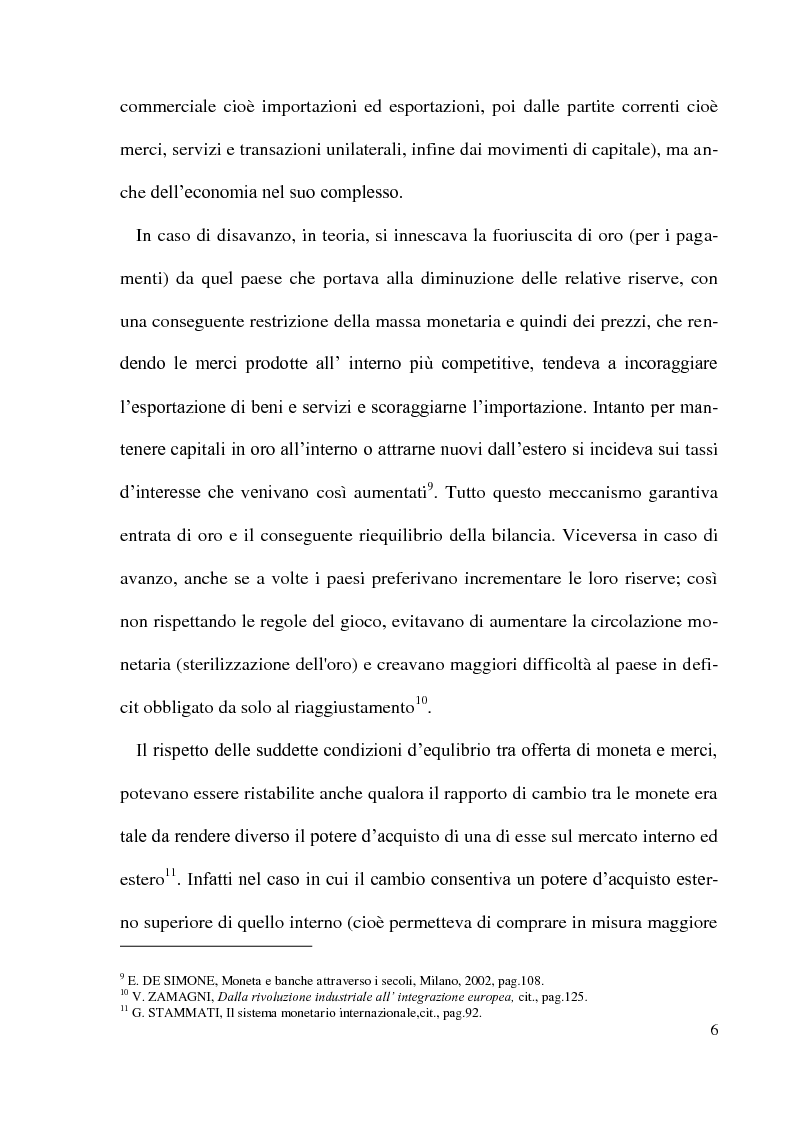 Anteprima della tesi: Gli accordi di Bretton Woods - Origini e funzionamento, Pagina 6