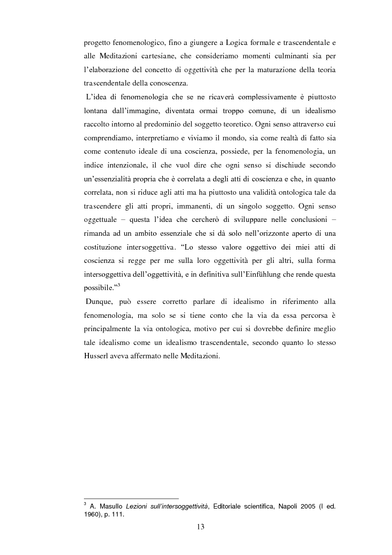 Anteprima della tesi: Entelechia, intenzionalità e costituzione dell'oggetto: una lettura fenomenologica, Pagina 5