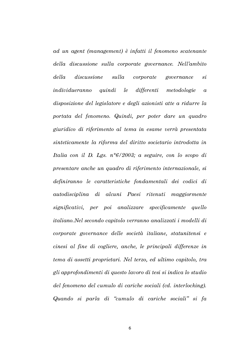 Anteprima della tesi: La corporate governance e il fenomeno dell'interlocking, Pagina 3