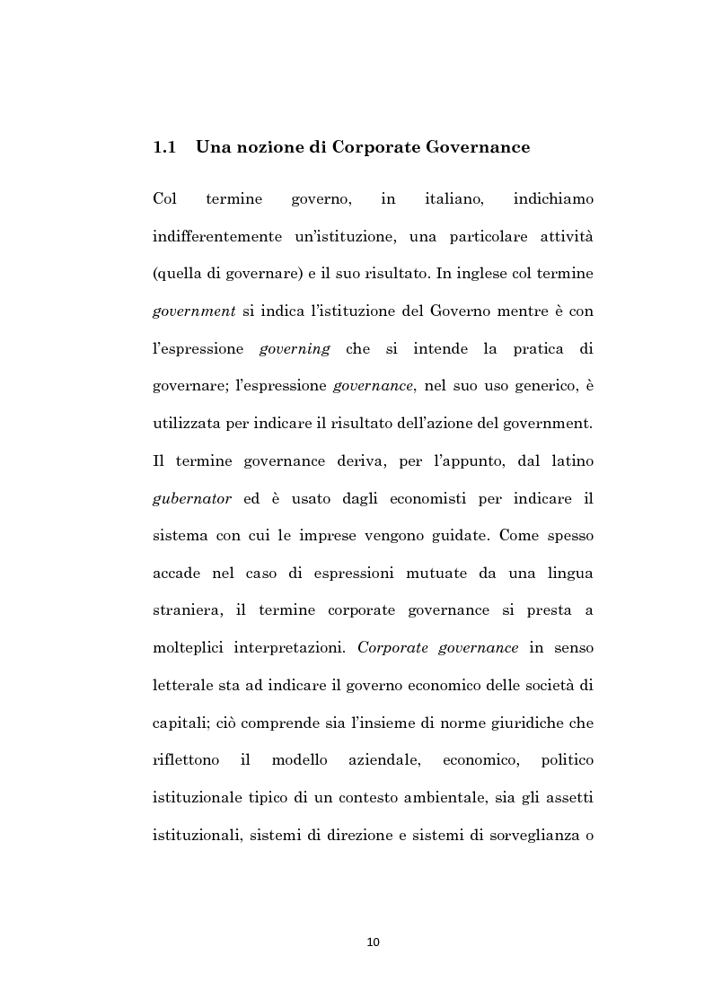 Anteprima della tesi: La corporate governance e il fenomeno dell'interlocking, Pagina 7