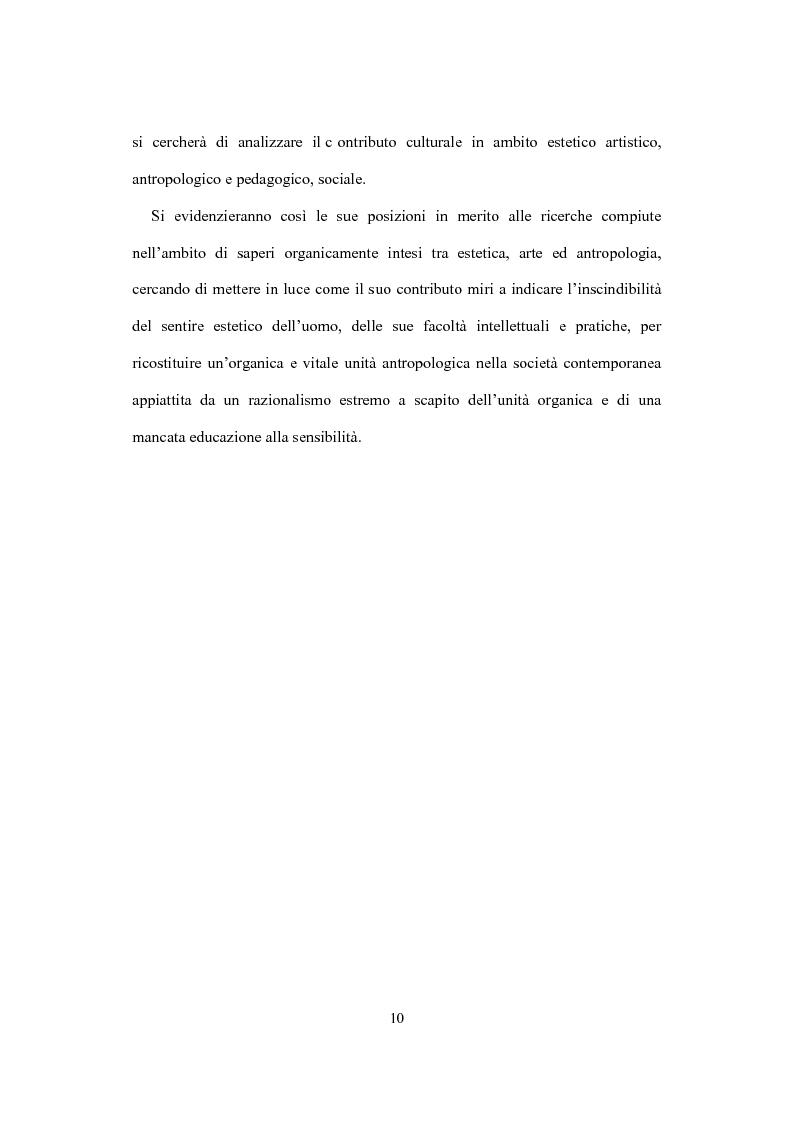 Anteprima della tesi: La visione estetica di Herbert Read fra umano e postumano, Pagina 5
