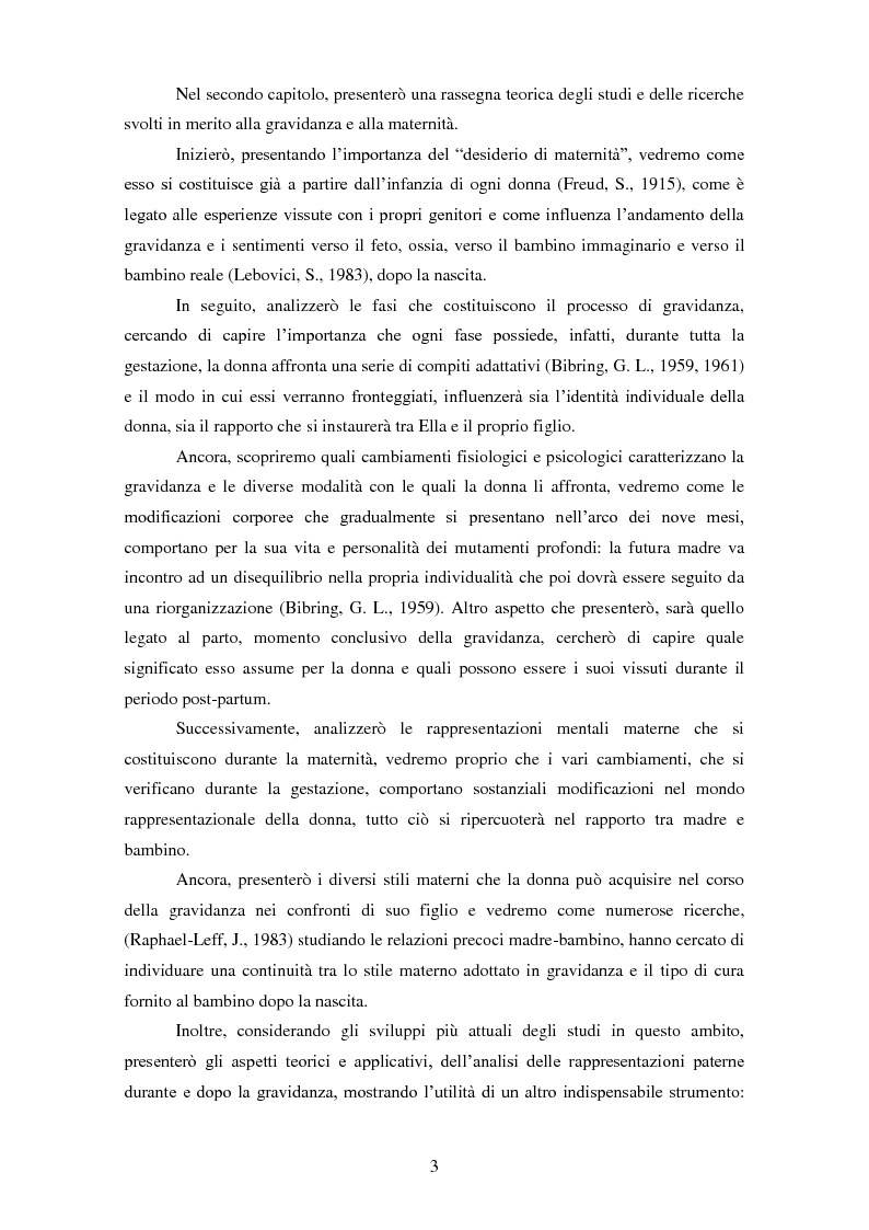 Anteprima della tesi: Le rappresentazioni mentali in gravidanza nella genitorialità tipica e ''a rischio'': strategie di prevenzione e di intervento precoce, Pagina 4