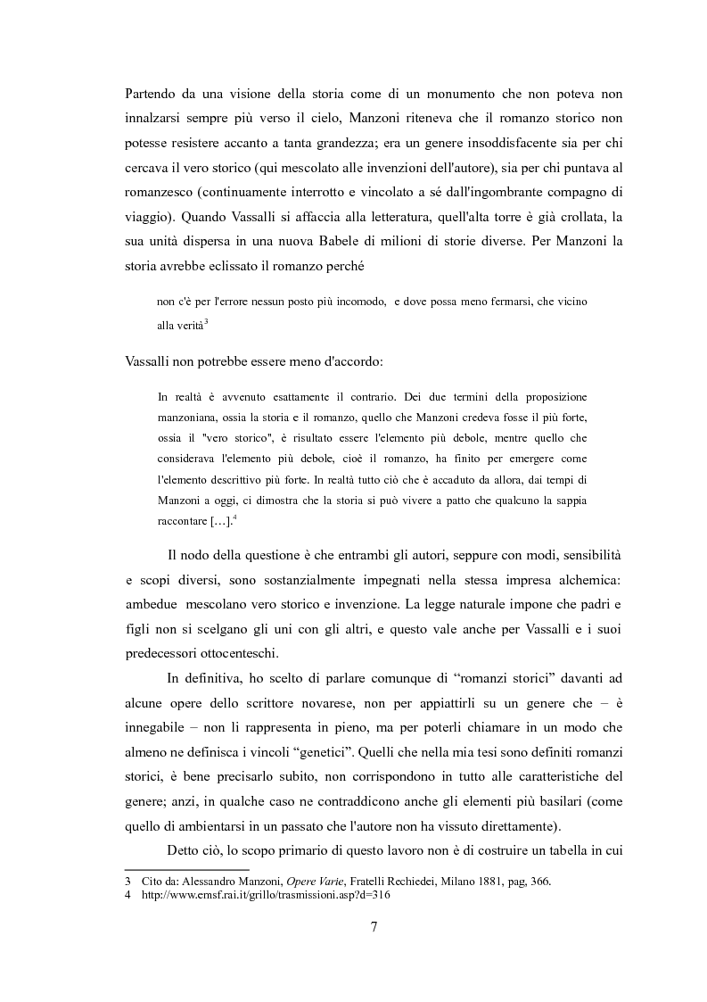 Anteprima della tesi: La narrativa di Sebastiano Vassalli. Romanzo storico e romanzo d'invenzione, Pagina 4