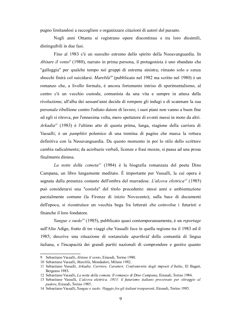 Anteprima della tesi: La narrativa di Sebastiano Vassalli. Romanzo storico e romanzo d'invenzione, Pagina 6