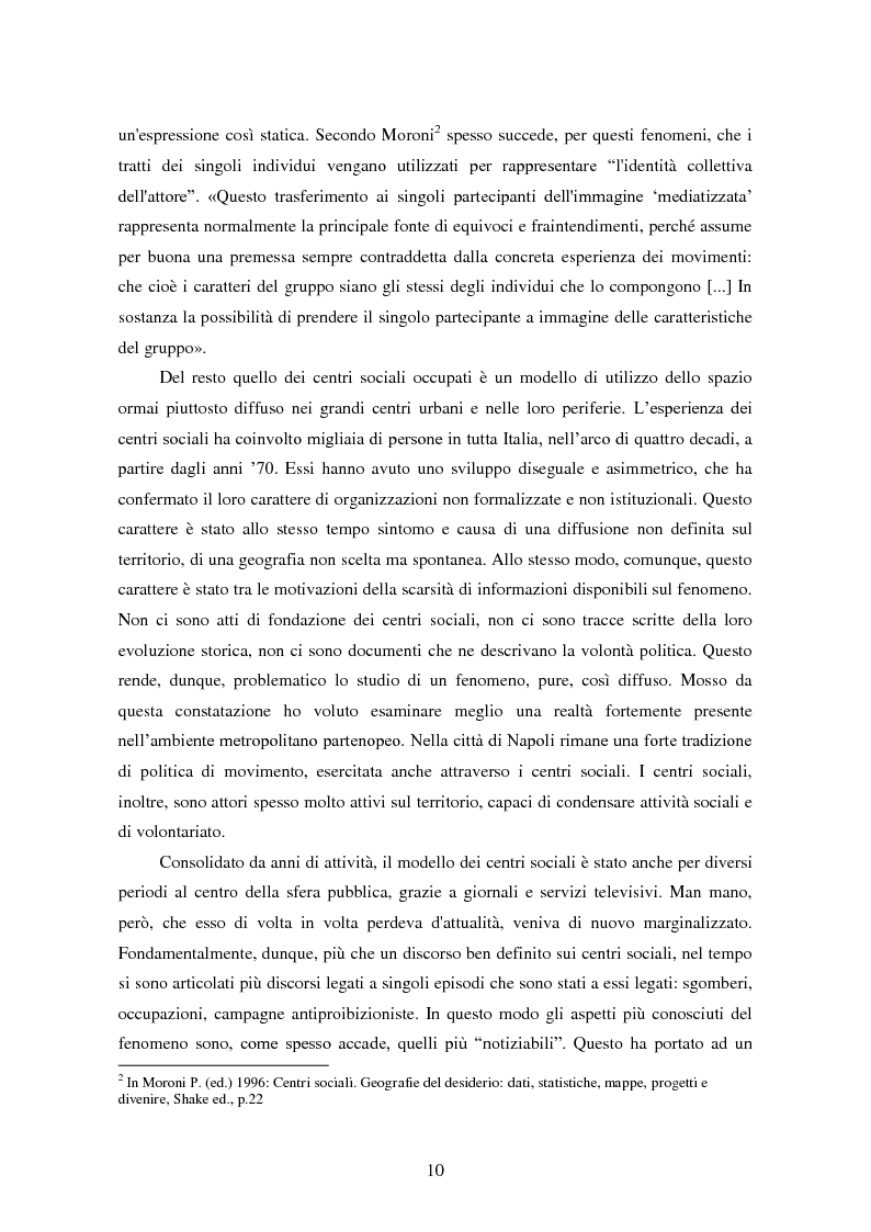 Anteprima della tesi: I centri sociali a Napoli: analisi di uno spazio pubblico, Pagina 5