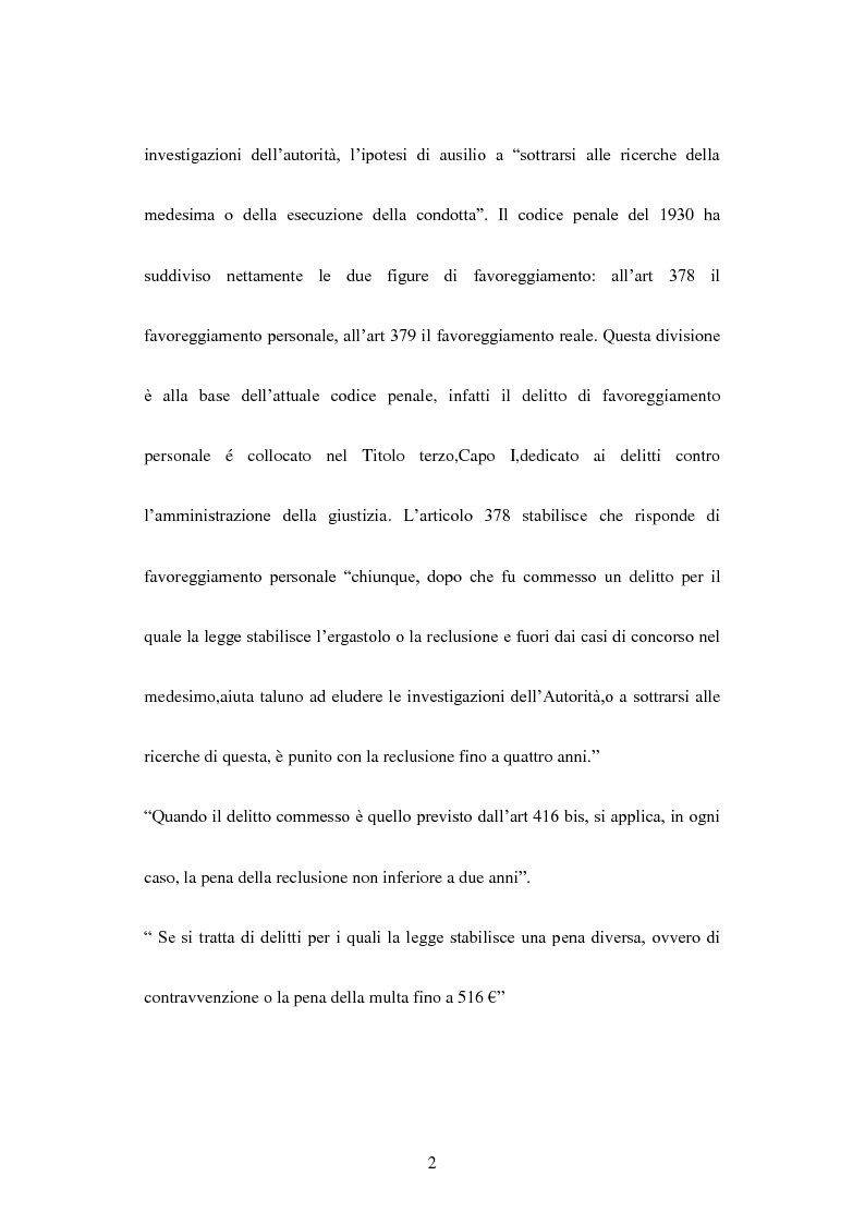 Anteprima della tesi: Il momento consumativo del favoreggiamento personale, Pagina 3