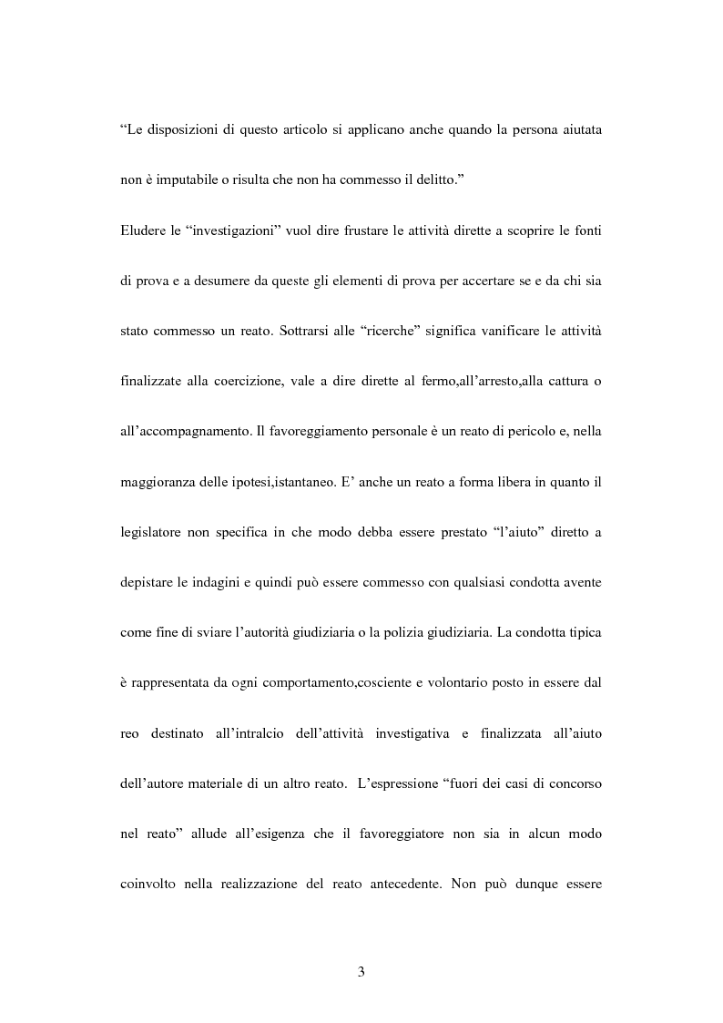Anteprima della tesi: Il momento consumativo del favoreggiamento personale, Pagina 4