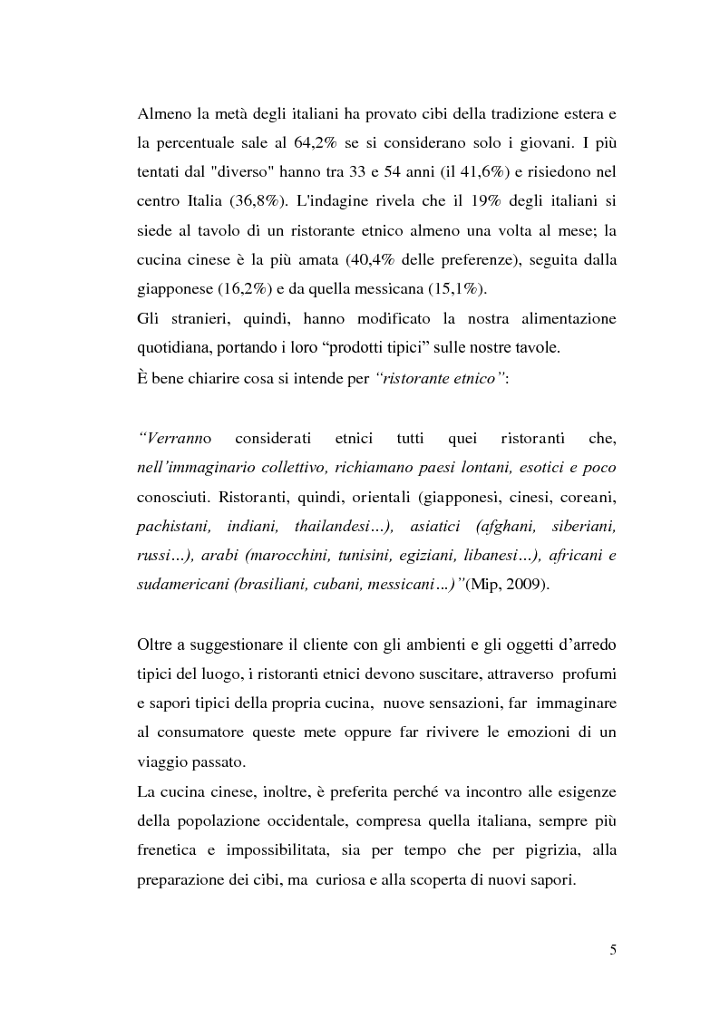 Anteprima della tesi: Problematiche della cucina cinese in Italia, Pagina 3