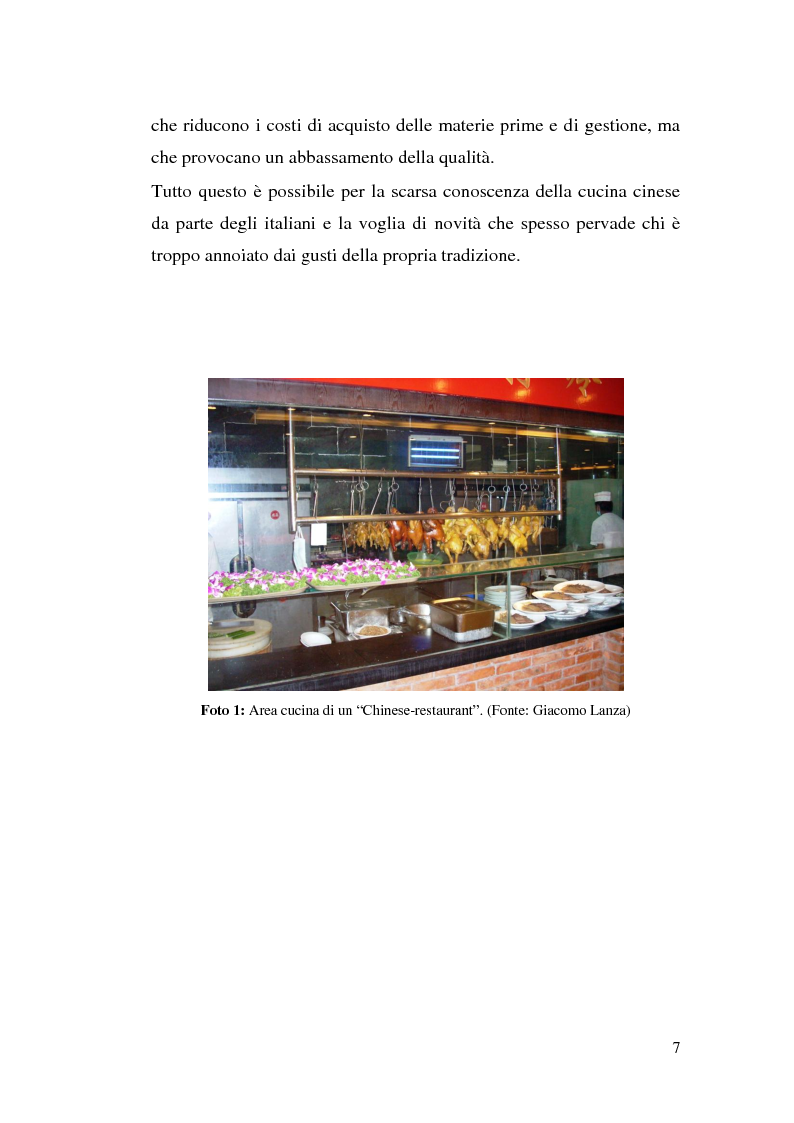 Anteprima della tesi: Problematiche della cucina cinese in Italia, Pagina 5