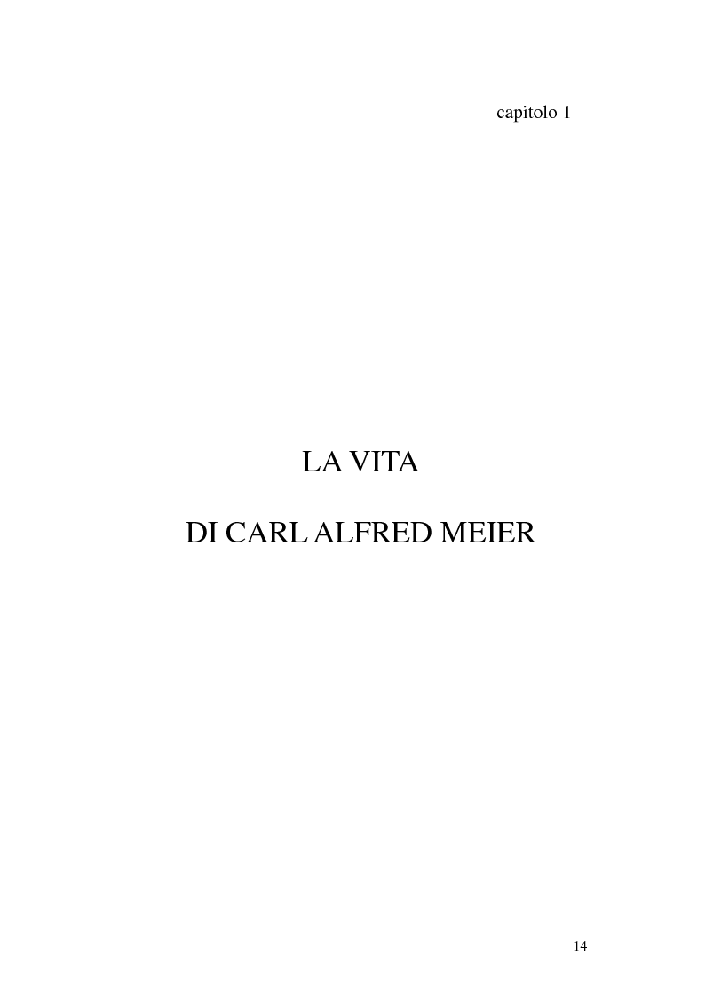 Anteprima della tesi: Carl Alfred Meier: un pioniere della psicologia analitica, Pagina 7