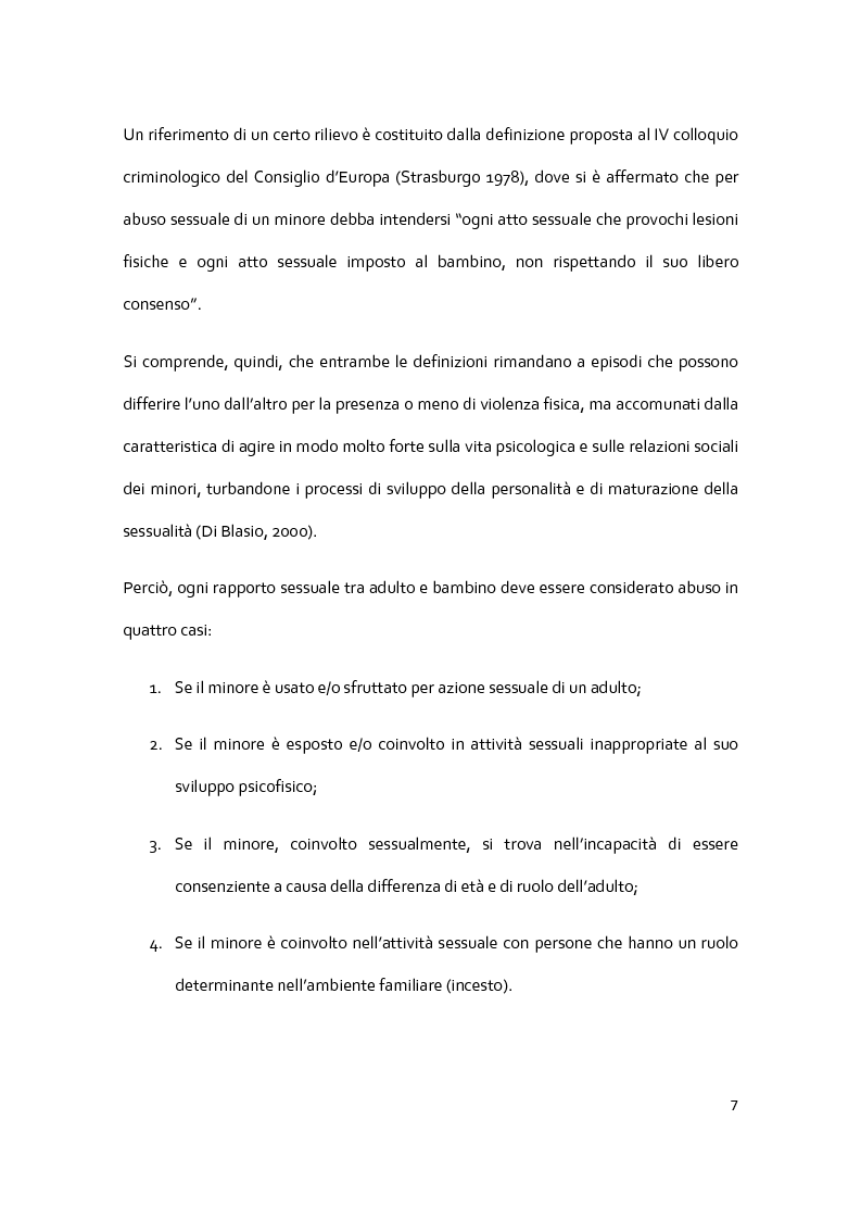 Anteprima della tesi: Il racconto del trauma: fattori che influenzano la disclosure nel caso di abuso sessuale infantile, Pagina 5