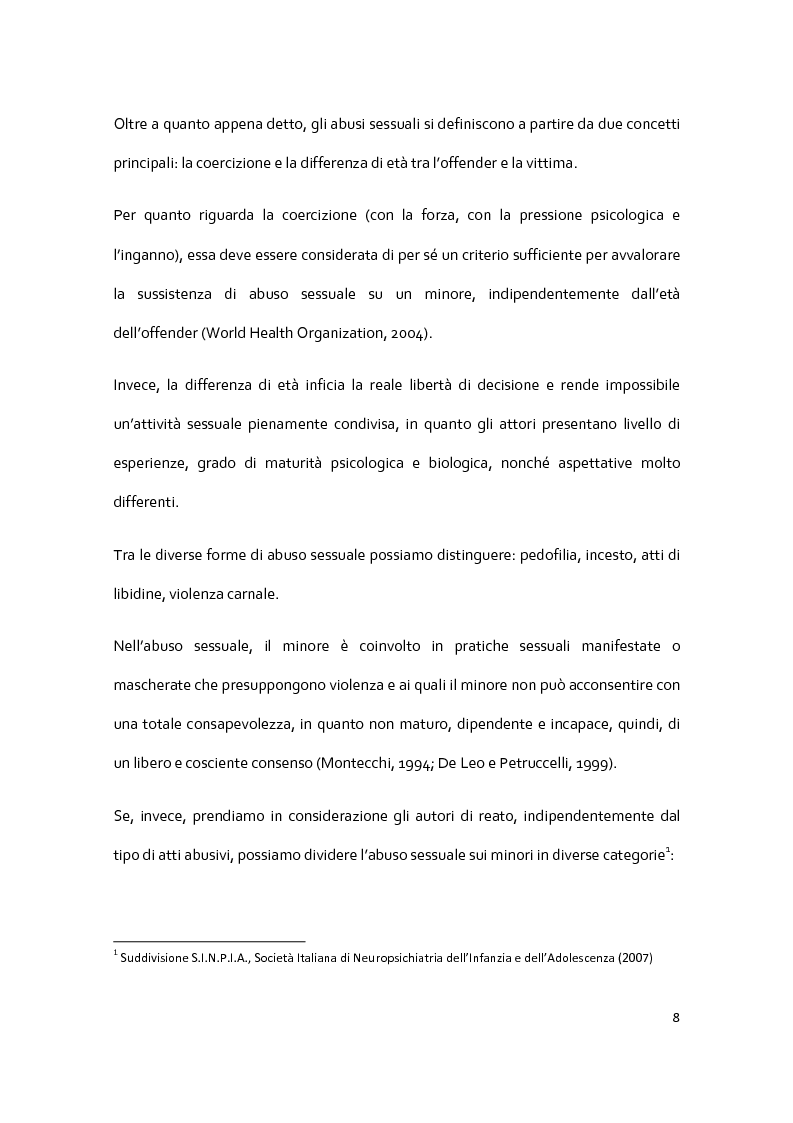 Anteprima della tesi: Il racconto del trauma: fattori che influenzano la disclosure nel caso di abuso sessuale infantile, Pagina 6