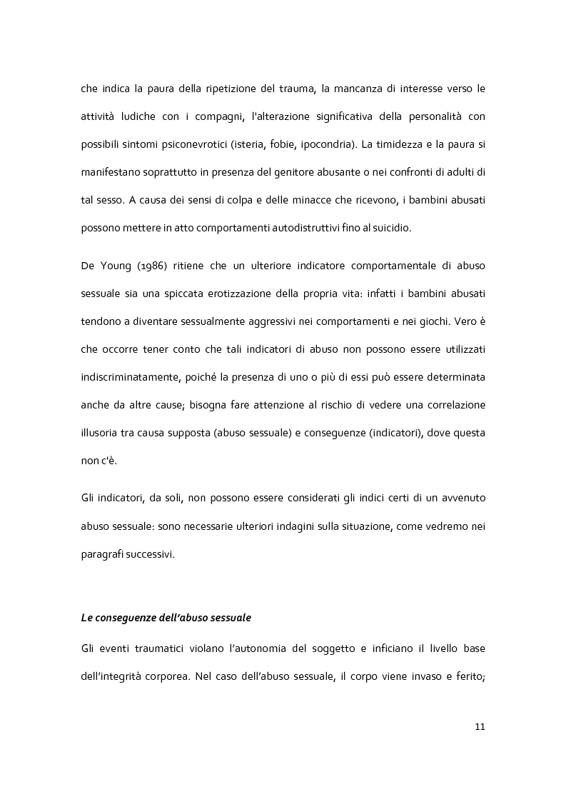 Anteprima della tesi: Il racconto del trauma: fattori che influenzano la disclosure nel caso di abuso sessuale infantile, Pagina 9