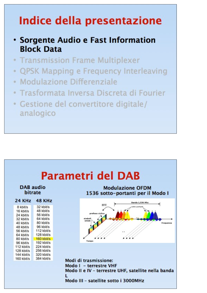 Anteprima della tesi: Sistemi DAB su FPGA: Sorgente audio, interleavingfrequenziale, modulazione OFDM, Pagina 2