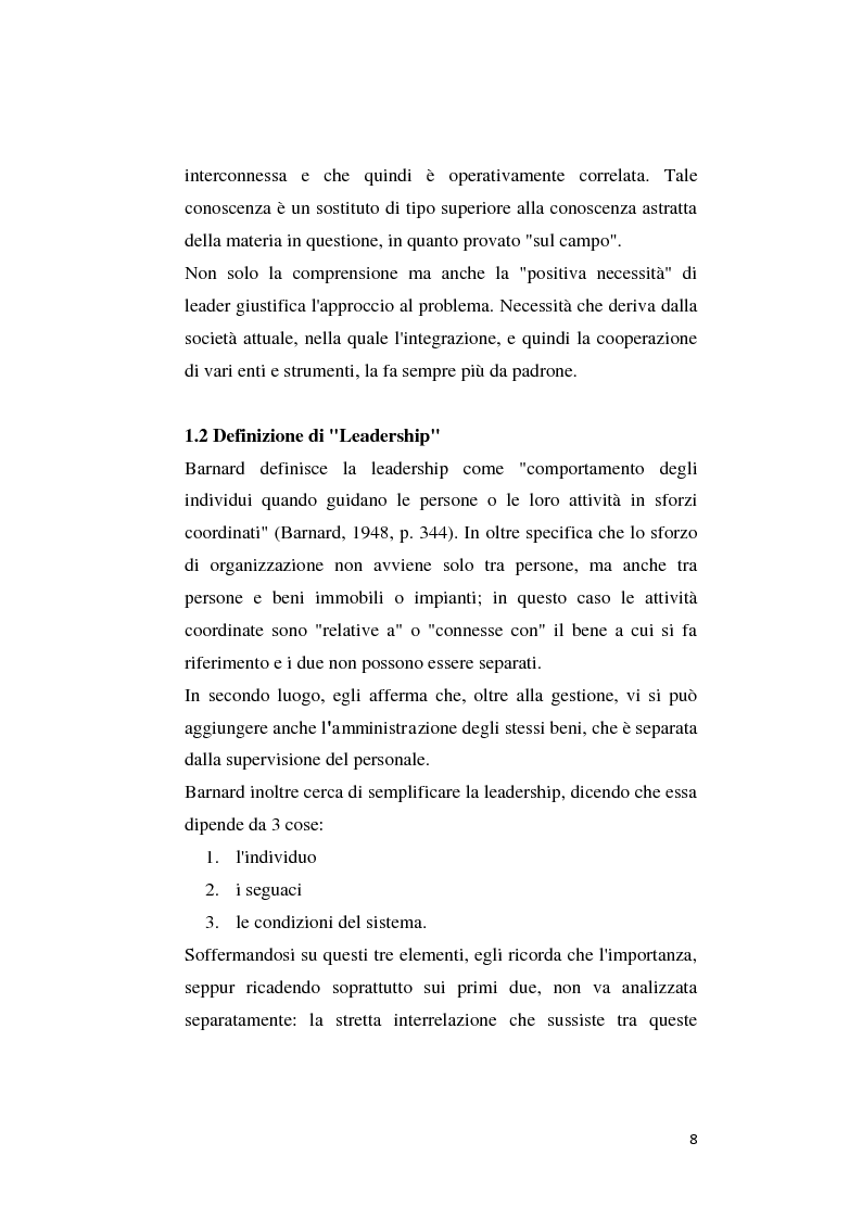 Anteprima della tesi: Il pensiero di C. J. Barnard: concetti di leadership e di organizzazione, Pagina 4