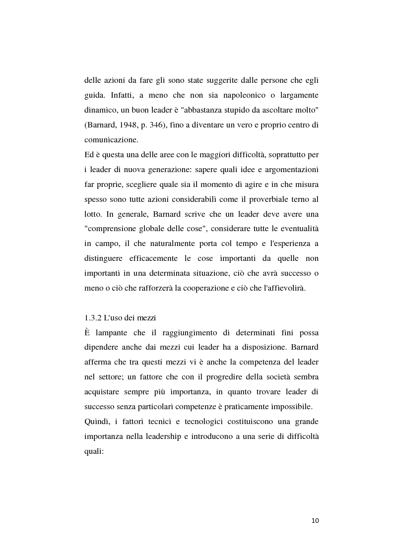 Anteprima della tesi: Il pensiero di C. J. Barnard: concetti di leadership e di organizzazione, Pagina 6