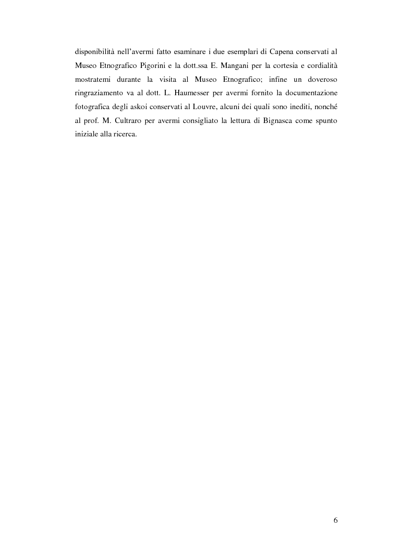 Anteprima della tesi: Gli askoi ad anello tardo-villanoviani ed orientalizzanti dell'Italia centrale tirrenica, Pagina 4