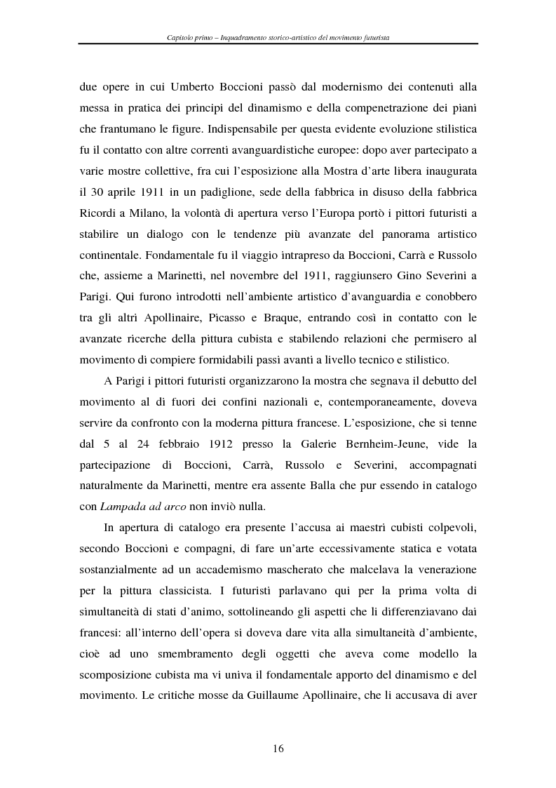 Anteprima della tesi: Esperienze futuriste tra Parma e Piacenza, Pagina 11