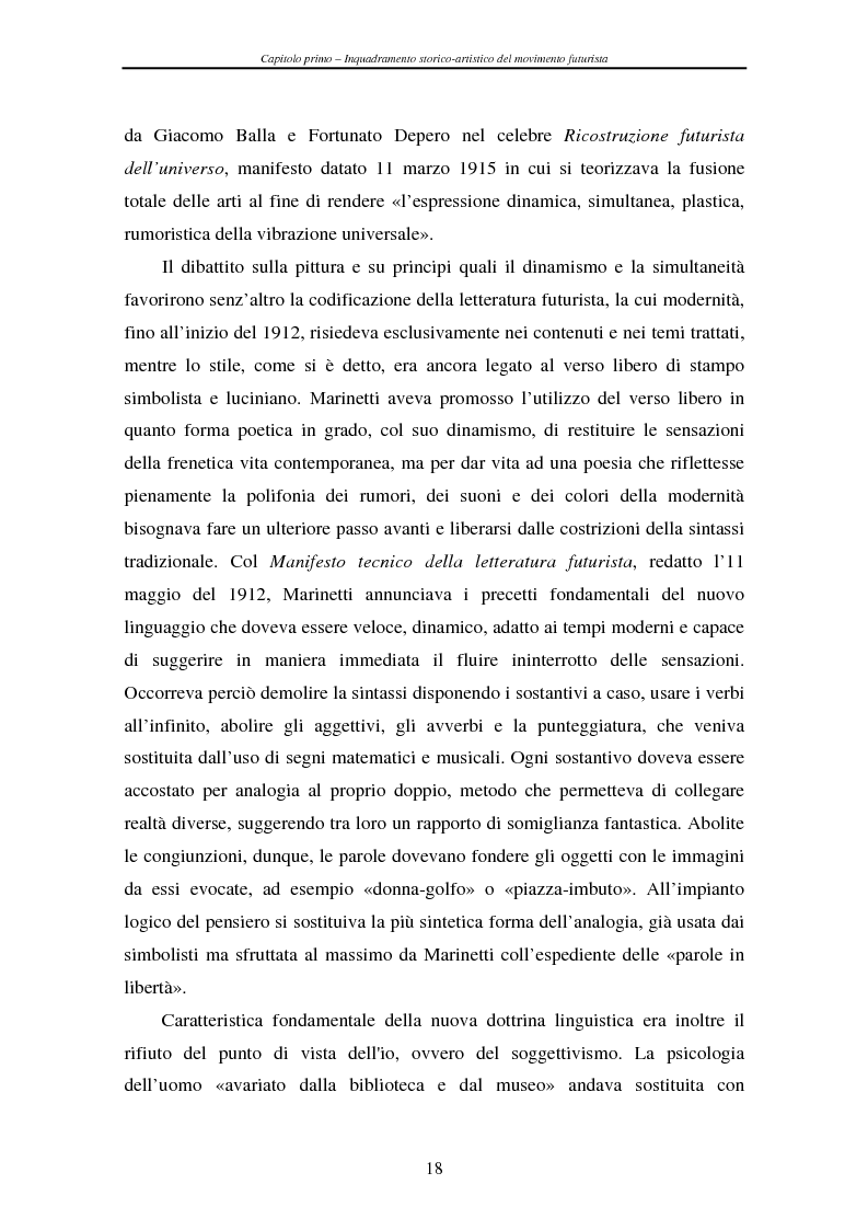 Anteprima della tesi: Esperienze futuriste tra Parma e Piacenza, Pagina 13