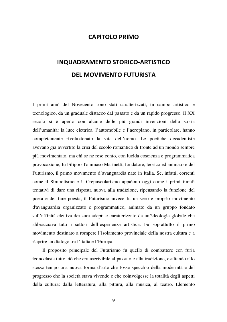 Anteprima della tesi: Esperienze futuriste tra Parma e Piacenza, Pagina 4