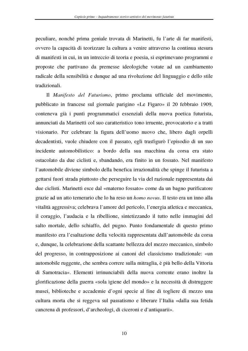 Anteprima della tesi: Esperienze futuriste tra Parma e Piacenza, Pagina 5