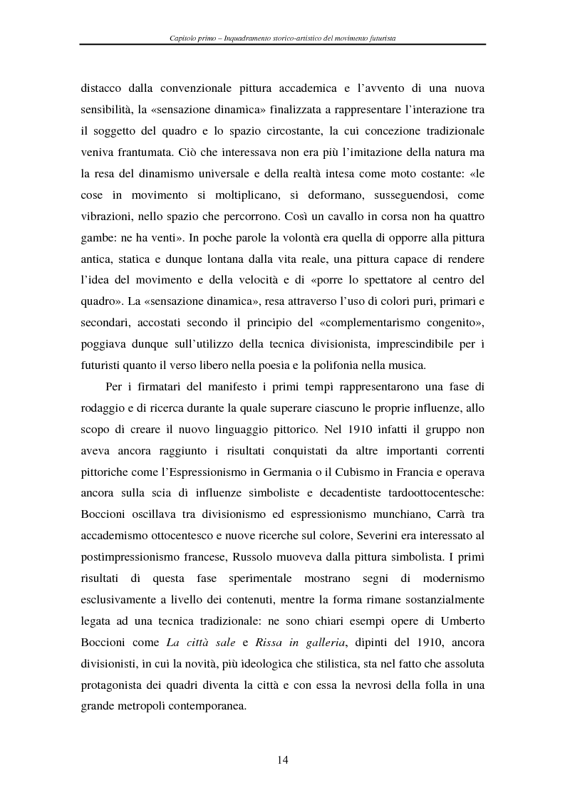 Anteprima della tesi: Esperienze futuriste tra Parma e Piacenza, Pagina 9