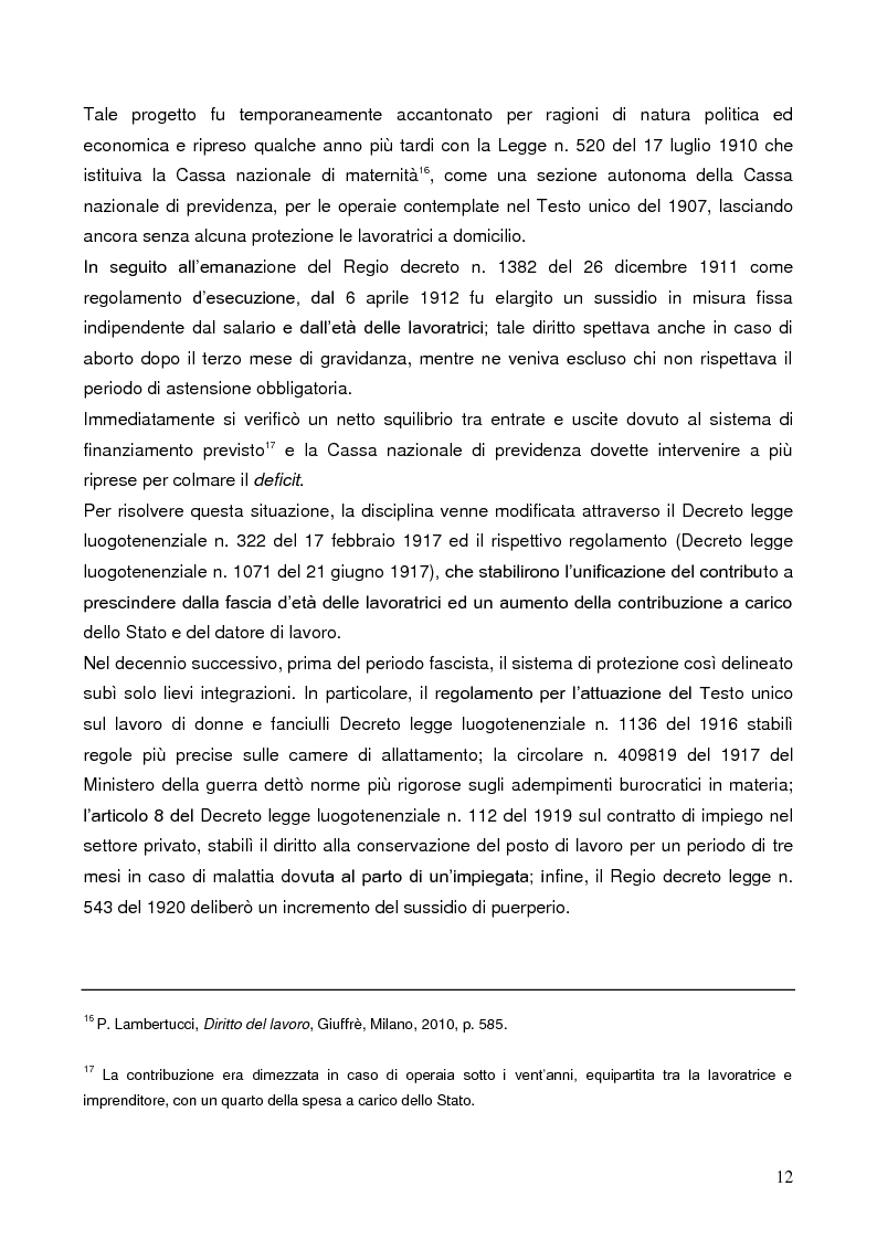 Anteprima della tesi: La tutela della lavoratrice madre nell'ordinamento italiano, Pagina 8