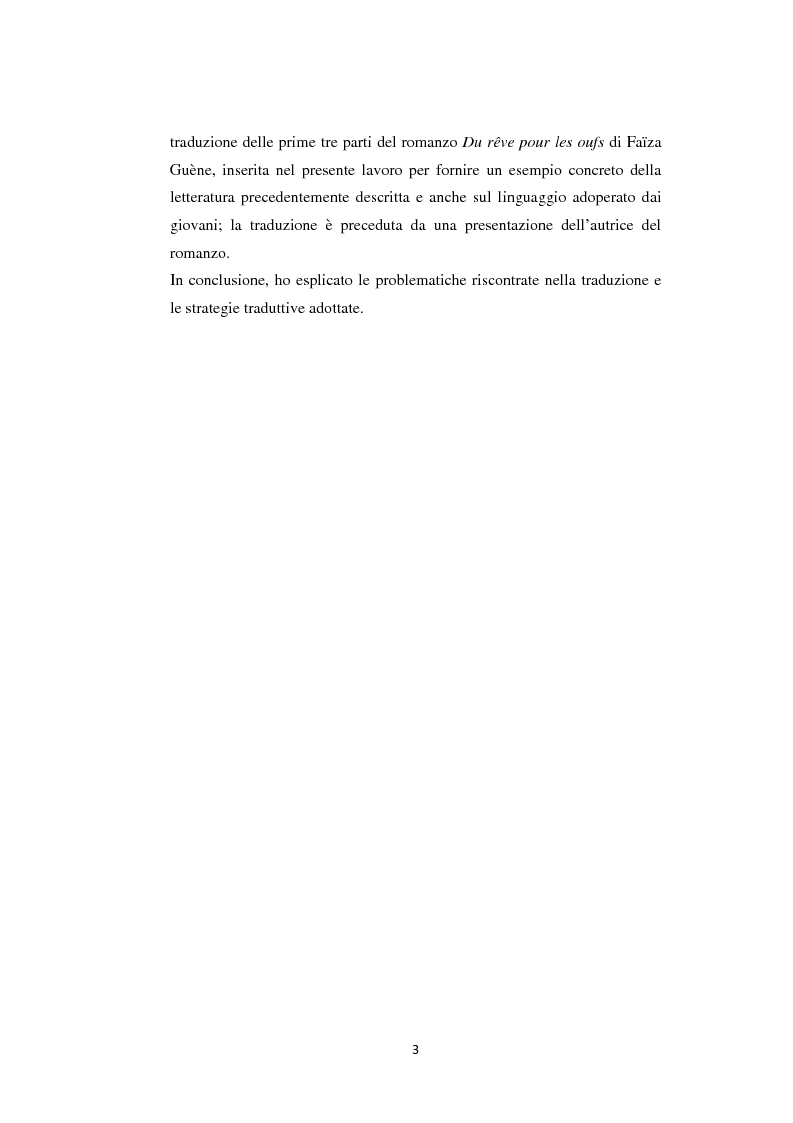 Anteprima della tesi: Caratteristiche linguistiche del francese parlato dai giovani, Pagina 3
