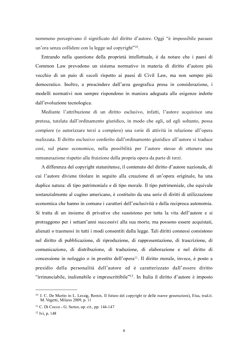 Anteprima della tesi: Il ''fair use'': l'utilizzo equo nella fruizione delle opere dell'ingegno, Pagina 4