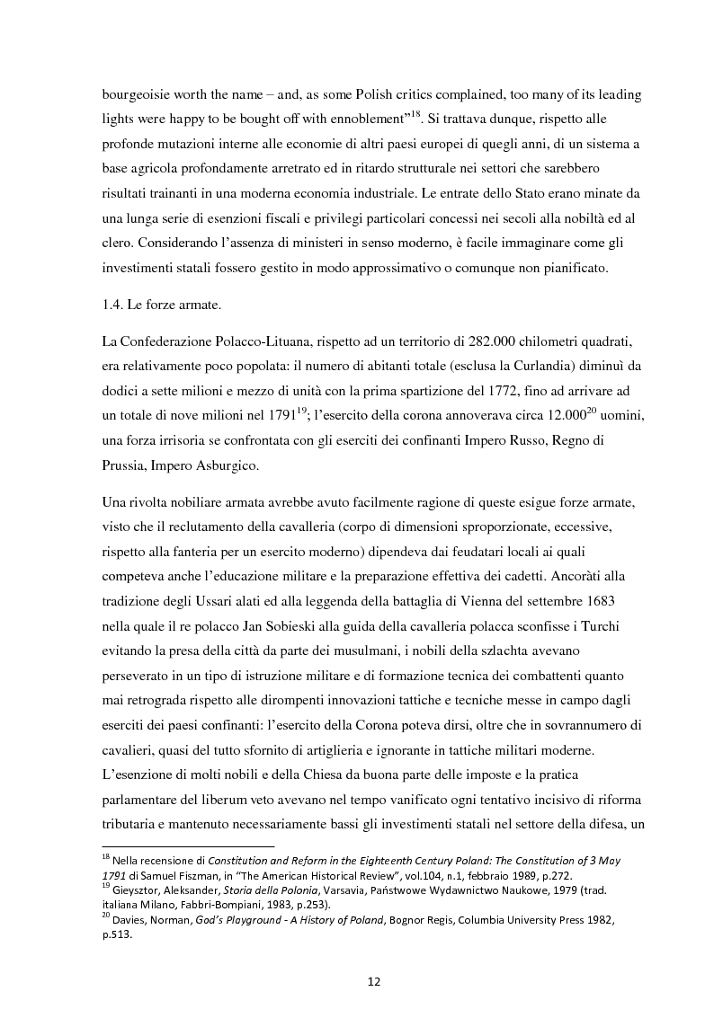 Anteprima della tesi: La Costituzione del 3 maggio 1791. Evoluzione e rivoluzione in Polonia alla fine del XVIII secolo., Pagina 10