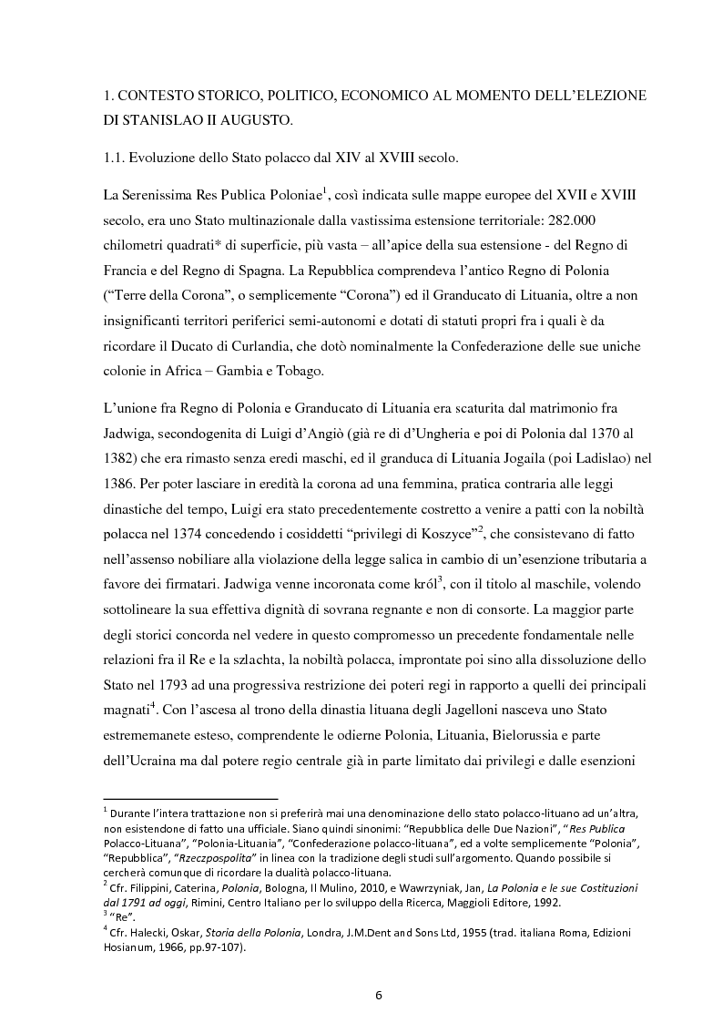 Anteprima della tesi: La Costituzione del 3 maggio 1791. Evoluzione e rivoluzione in Polonia alla fine del XVIII secolo., Pagina 4