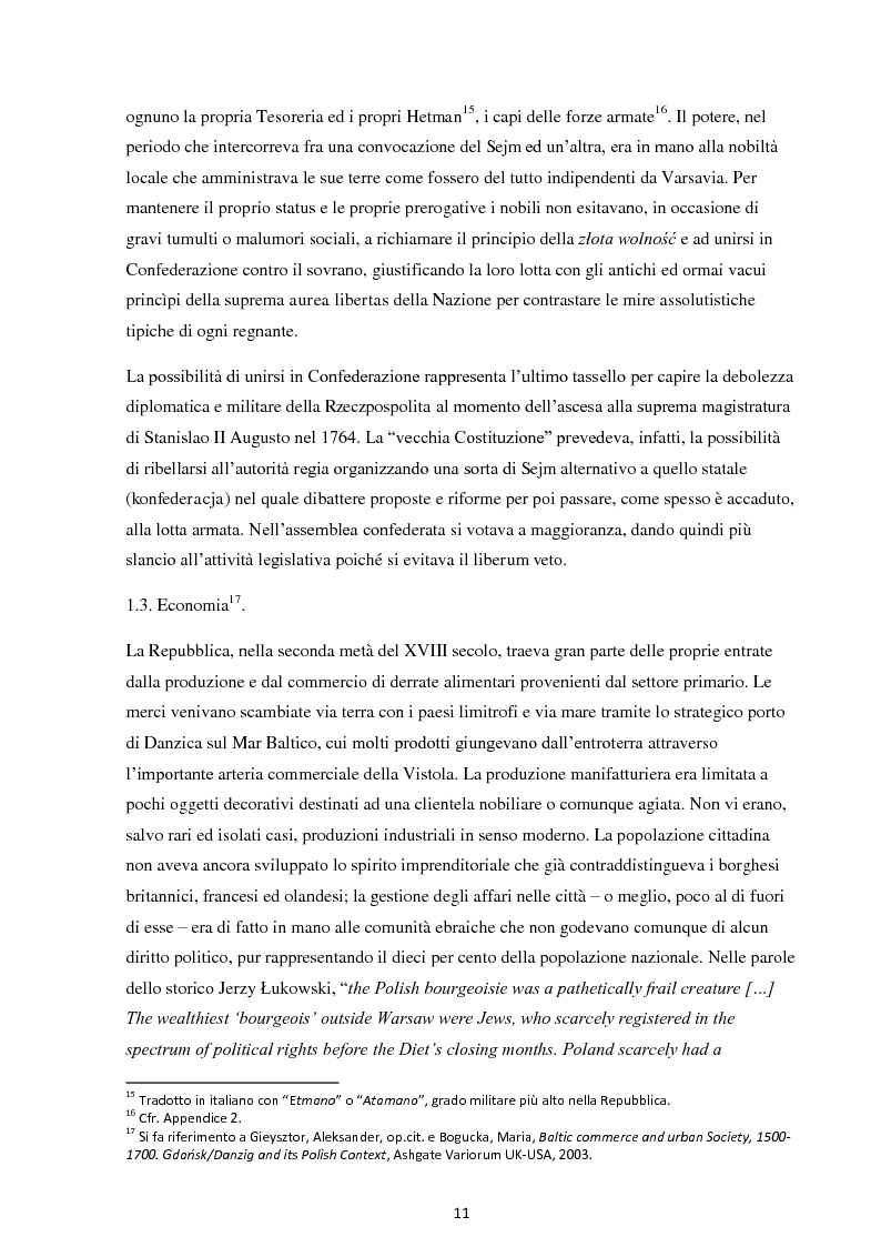 Anteprima della tesi: La Costituzione del 3 maggio 1791. Evoluzione e rivoluzione in Polonia alla fine del XVIII secolo., Pagina 9