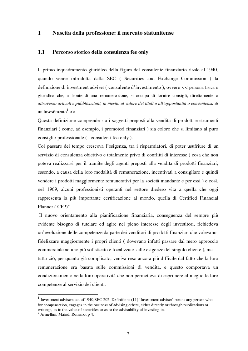 Anteprima della tesi: La consulenza finanziaria indipendente: storia, evoluzione normativa, prospettive future, Pagina 4