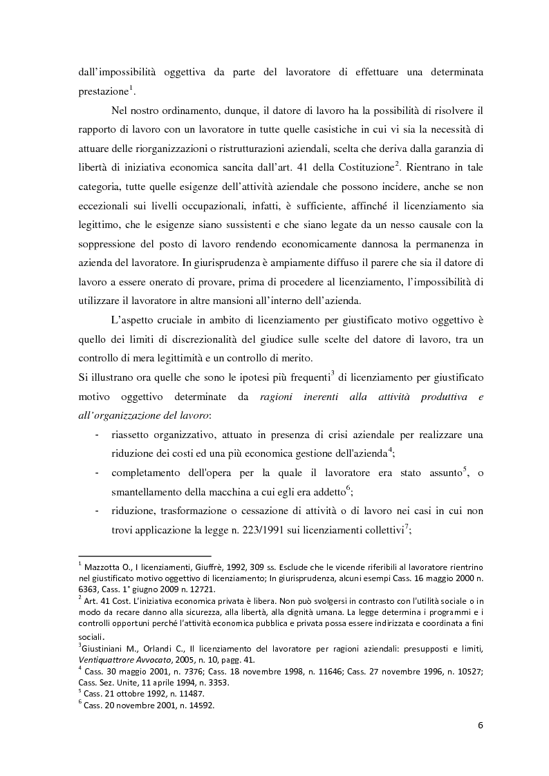 Anteprima della tesi: L'analisi di bilancio come strumento di valutazione del licenziamento per giustificato motivo oggettivo: un caso operativo, Pagina 5
