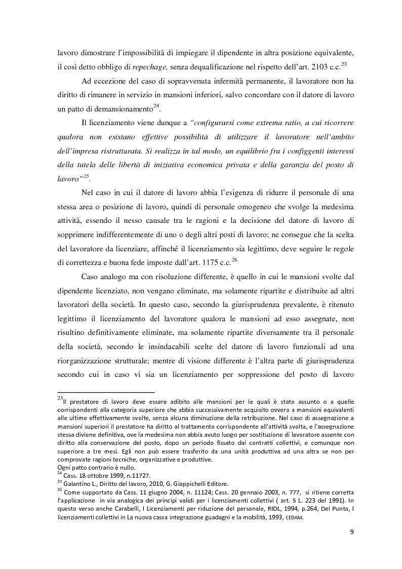 Anteprima della tesi: L'analisi di bilancio come strumento di valutazione del licenziamento per giustificato motivo oggettivo: un caso operativo, Pagina 8