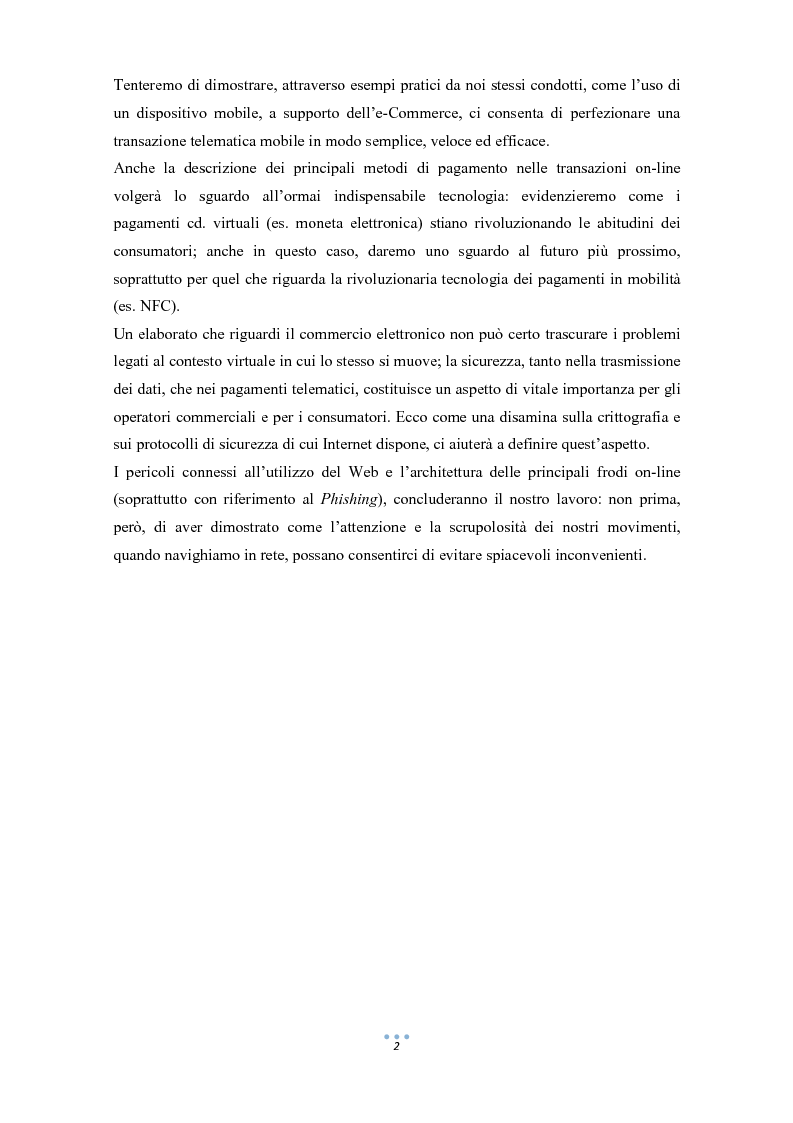 Anteprima della tesi: E-Commerce: tra nuove tecnologie informatiche e nuove opportunità commerciali, Pagina 3