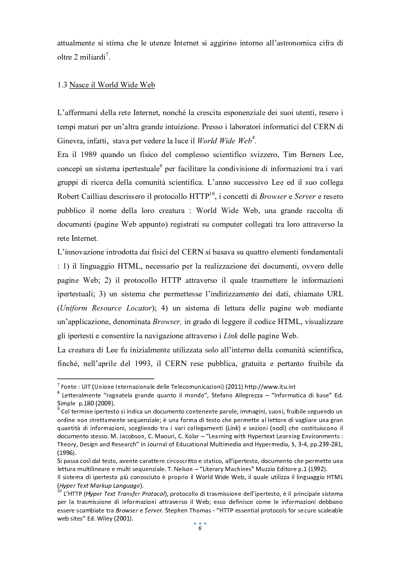 Anteprima della tesi: E-Commerce: tra nuove tecnologie informatiche e nuove opportunità commerciali, Pagina 7