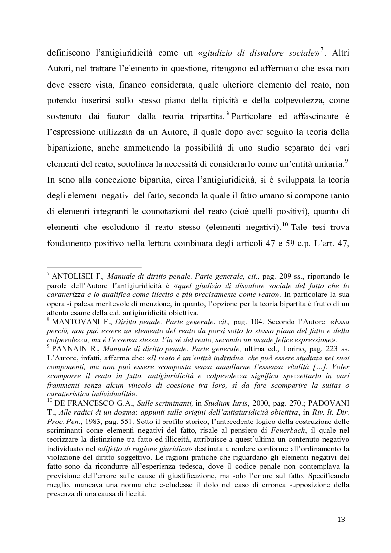 Anteprima della tesi: L'eccesso colposo di legittima difesa, Pagina 9