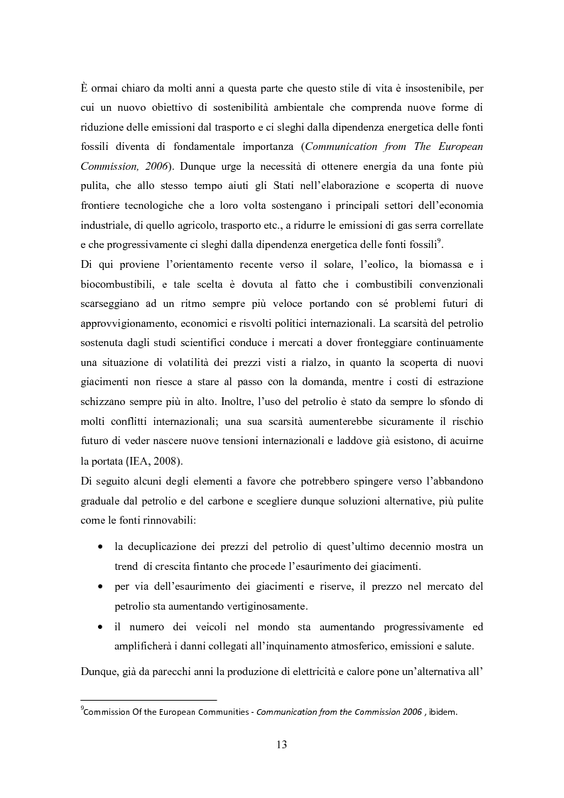 Anteprima della tesi: La biomassa: una FER a rapido sviluppo. Studio della filiera a oli vegetali e sulla sostenibilità ambientale ed energetica dei biocombustibili., Pagina 10