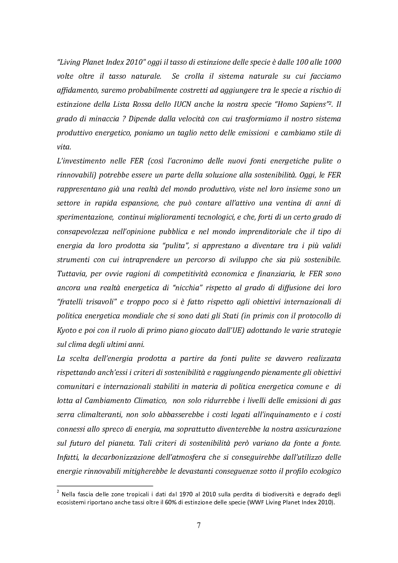 Anteprima della tesi: La biomassa: una FER a rapido sviluppo. Studio della filiera a oli vegetali e sulla sostenibilità ambientale ed energetica dei biocombustibili., Pagina 4