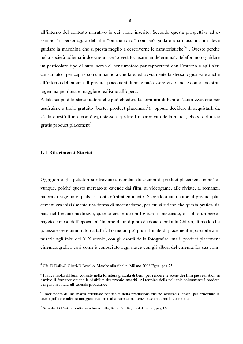 Anteprima della tesi: Il Product placement dalle origini ai giorni nostri, Pagina 10